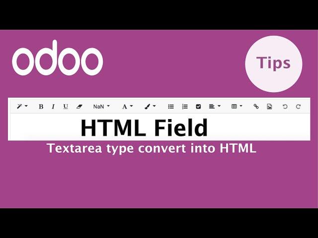 How to create [ HTML | Textarea widget ] Field | Datatype in Odoo | Odoo Fields Tutorial