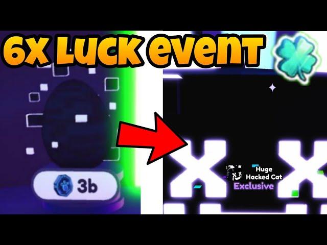 6X LUCK HATCHING HACKER EGGS IN PET SIM X!