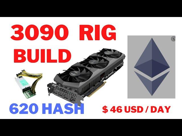 3090 Rig | $ 46 per Day| Eth Mining | 5 zotac Card |High Profit | Easy Rig Build