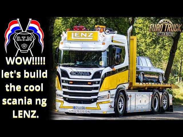 ets 2 LENZ SCANIA NG R  BUILD THE AWESOME TANDEM / FLATBED / HOOKLIFT / DUMPER D.T.M SKINMOD/DESIGN