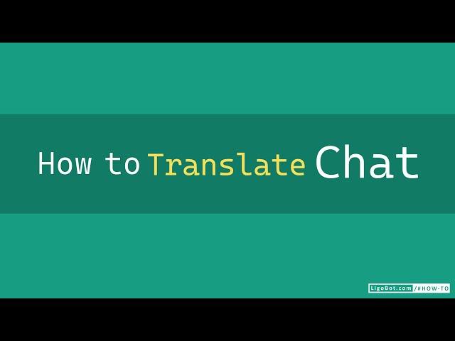 How to translate chat in LINE