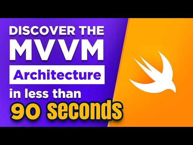 Discover the MVVM architecture in less than 90 seconds 