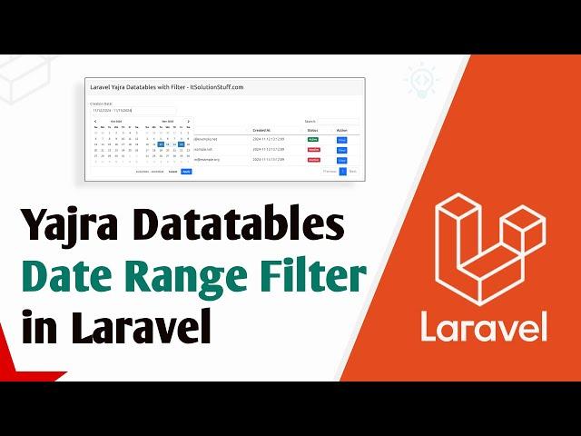 Laravel Yajra Datatables Date Range Filter