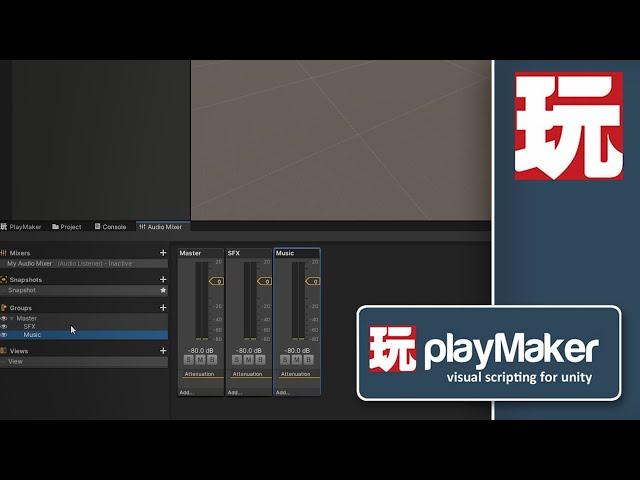 Playmaker Tutorial - Change/Set Audio Mixer Volume