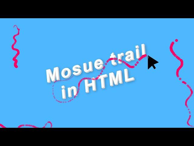 how to make mouse trail in html | 3d text html css | css tutorial | animation | javascript projects