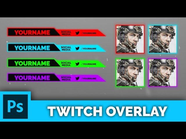 Free Photoshop Template | Clean Streaming Overlay (Twitch, YouTube & Videos)