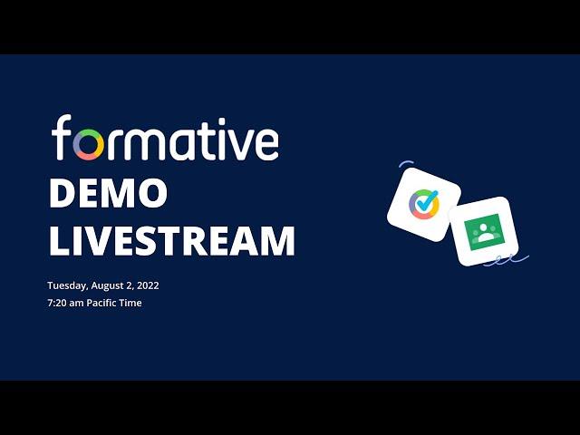 AppsEvents Formative Demo Livestream