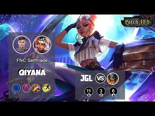 FNC Selfmade Qiyana Jungle VS Olaf | LOL | S10 EUW Placements - Full Gameplay