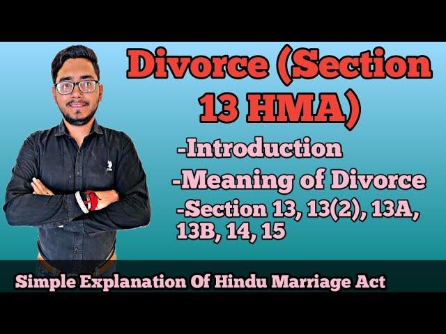 Divorce under Hindu law, intro,meaning,section 13,13(2),13A,13B,14,15 of HMA,1955, #law_with_twins