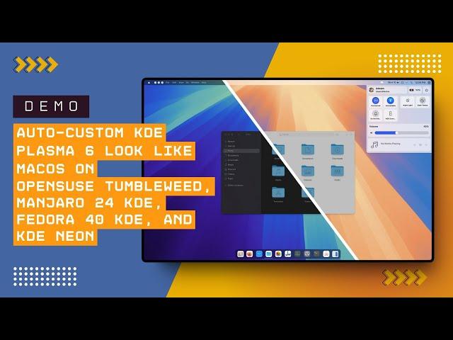 DEMO: Auto Customize KDE Plasma 6 Look Like macOS on openSUSE, Fedora 40, Manjaro 24, and KDE Neon