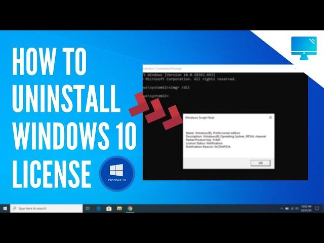 How to uninstall windows 10 product key