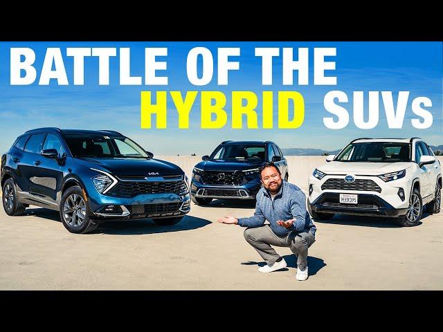 Honda CR-V vs. Kia Sportage vs. Toyota RAV4 | Compact Hybrid SUV Comparison Test