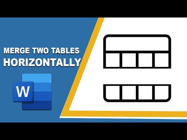 How to merge two tables in word horizontally