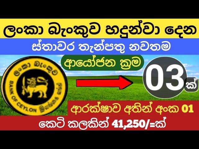 ස්තාවර තැන්පතු BOC Bank New Fixed deposit | boc fd interest rates in sri lanka 2024 | money market