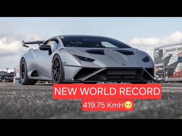 New World Record for Half Mile  Lamborghini Huracan Sto 3500hp |Mar Rau|