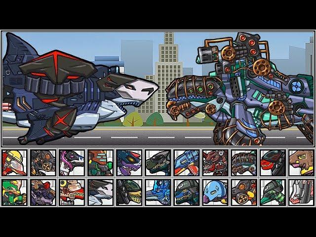 Dino Robot Battle Arena | Mosasaurus VS Megalodon | Show Me Games