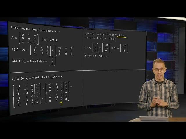 Determining the Jordan canonical form - example 1