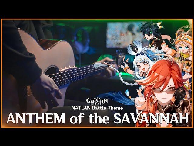 NATLAN BATTLE THEME - Anthem of the Savannah - Acoustic Guitar Cover Genshin Impact [TAB]