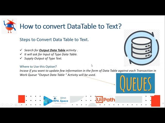 Uipath - Convert Data Table to Text