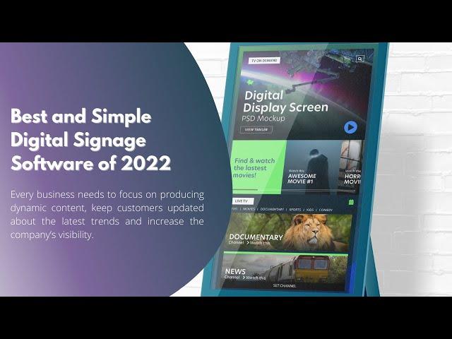 Simple and Best Digital Signage Software in 2022 | #digitalsignage prices, Features Ranking