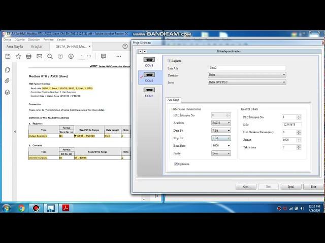 Delta Dop Series HMI RS485 Modbus RTU Configuration (Slave Device)