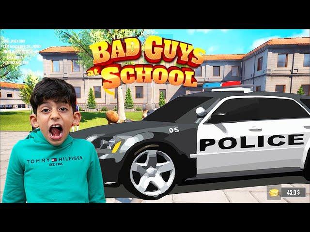 Jason and Alex play Bad Guys at school funny game with police