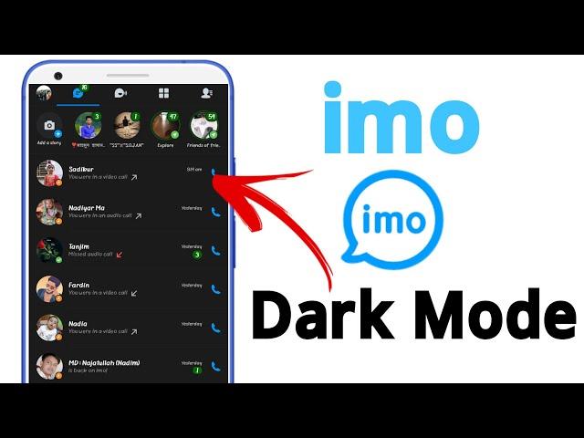 How To Dark Mode imo - imo dark mode on enable dark mode imo New Settings imo video call