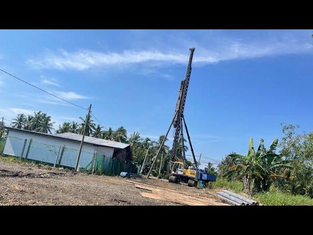 Foundation Works PILE Hammer Drive Machine Construction Work Progress