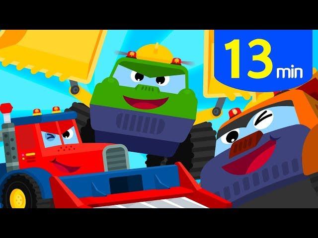 Best Mighty Car Songs 13m | Police Car Tractor + | Tidi Songs for Children TidiKids