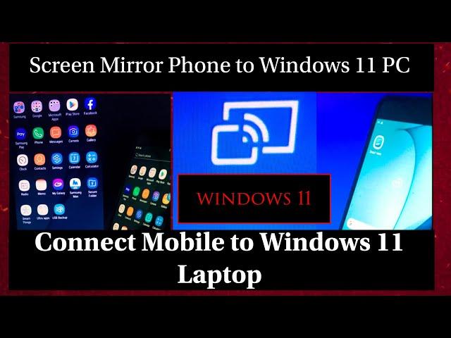 How to Connect  Mobile to Windows 11 Laptop | install Wireless Display in Windows 11 |  share screen