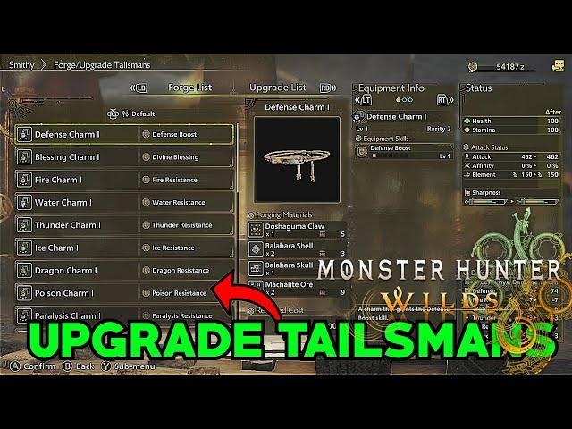 HOW TO UNLOCK NEW TAILSMANS AND LEVEL THEM UP! MONSTER HUNTER WILDS