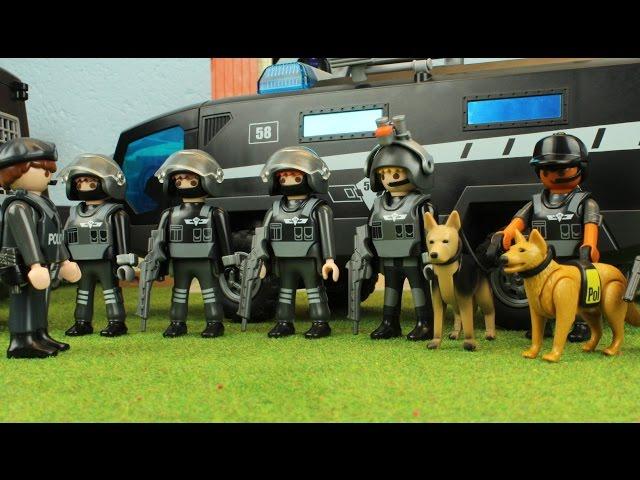 Einbruch im Museum Playmobil Film SEK Truck Einsatz seratus1 stop motion