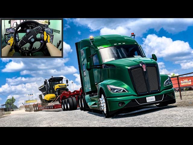 Hauling Heavy Machinery in Montana | American Truck Simulator Gameplay - Moza R21 Setup