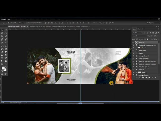 wedding album design 12x36 in photoshop tutorial how to create wedding album design #albumdesigning