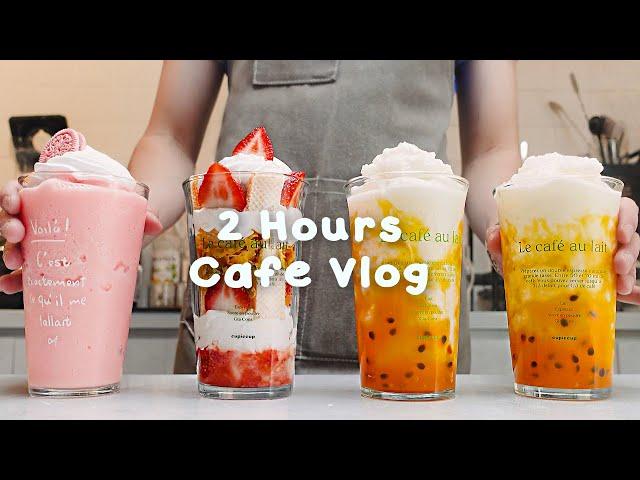 지치고 힘들 땐 음료 ASMR로 힐링해요/주중의 여유로움/2시간 모음2 Hours Vlog/Cafe Vlog/ASMR/Tasty Coffee#459