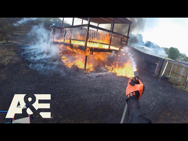 Biker Saves Home From Fire With Garden Hose | Rescue Cam | A&E