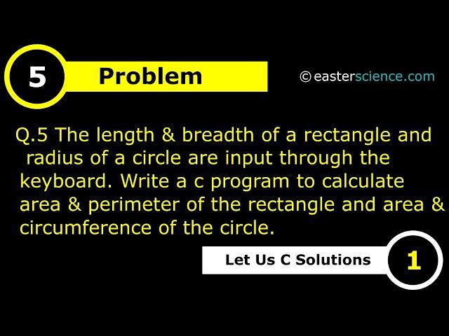 Area and Perimeter of Rectangle and Area and Circumference of Circle Using C Program |Easter Science