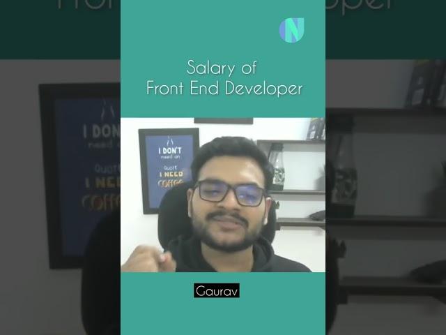 Salary of Front End Developer ! | #shorts