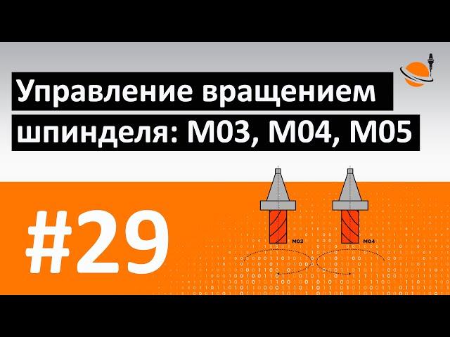 G-, M-КОДЫ - #29 - ВРАЩЕНИЕ ШПИНДЕЛЯ: M03, M04, M05 / Программирование обработки на станках с ЧПУ