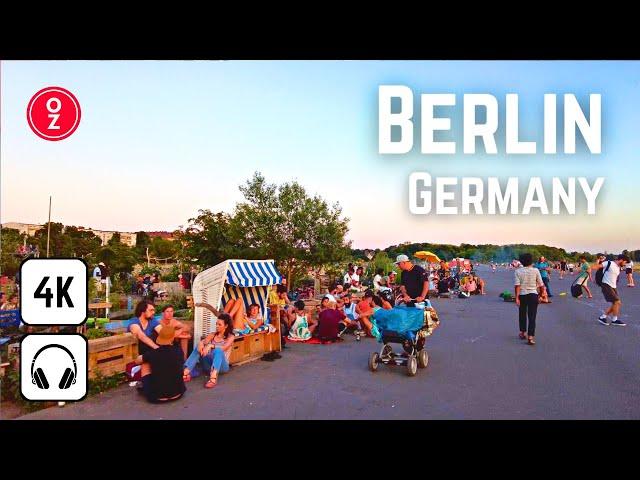 [4K] BERLIN City Walking Tour at Tempelhofer Feld - Germany 