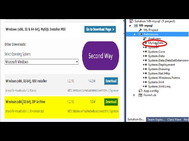 Visual studio tutorial: 2 ways to add MySql.Data.dll to visual studio