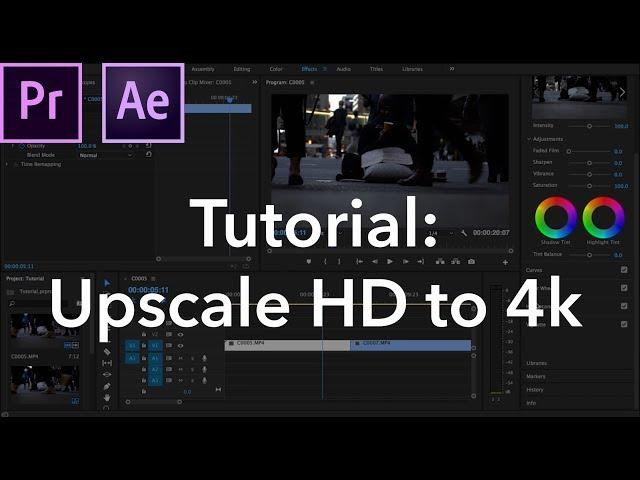 Quick Tutorial: How to Upscale HD to 4K in Premiere Pro + After Effects