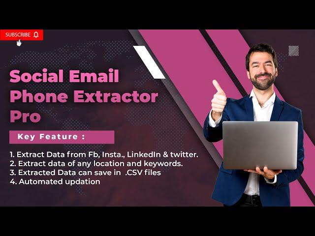 Social Email Phone Extractor Pro | how to extract email | Email marketing | Email extractor