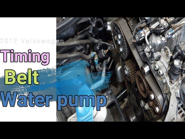 2012 Vw Jetta TDI Timing belt /water pump replacement. Simple steps for any Timing belt job.