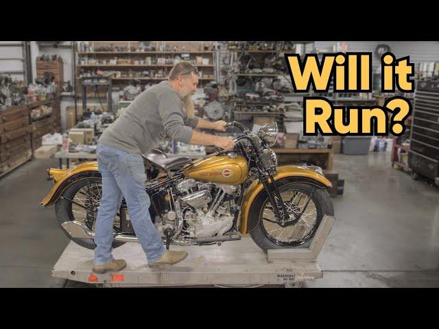 First Fire of a Rare Motorcycle Restoration - 1936 Knucklehead