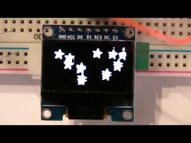 7 pin SPI Oled (SSD1306) + pro mini arduino + adafruit library