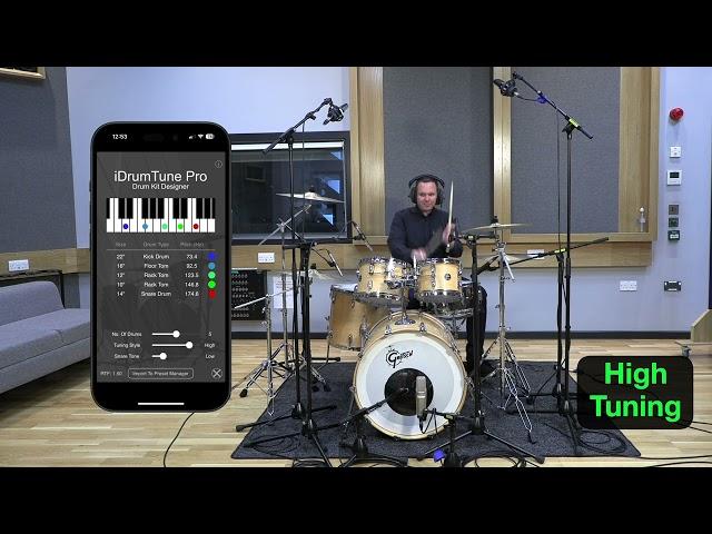 Drum Tuning Comparison - Full kit tuned low, medium and high