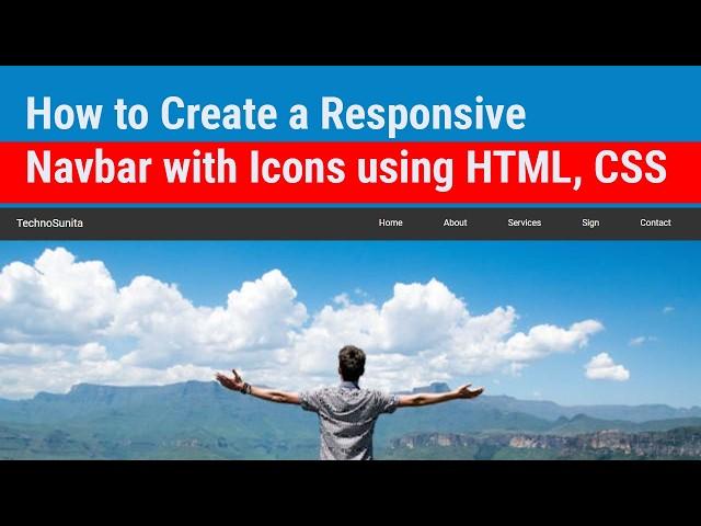 Responsive Navbar Tutorial: Add Icons and Make it Mobile-Friend #navbar #coding #navigationbar