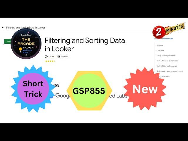 Filtering and Sorting Data in Looker || #qwiklabs || #GSP855 || [With Explanation️]