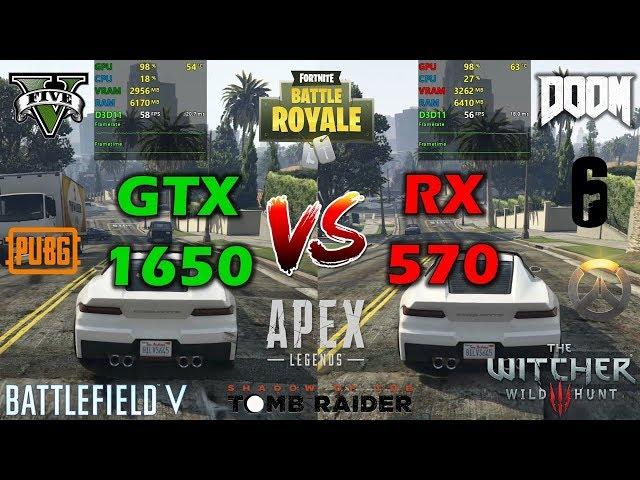 GTX 1650 vs RX 570 | 10 Games Tested - Side by Side + Benchmarks